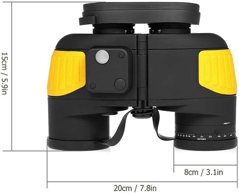 Binoculars Adult Binocular for Adults, 10X50 Waterproof Marine Binoculars with Rangefinder Function - Night Vision Compass Fogproof Prism - for Boating Fishing Hunting in Saudi Arabia