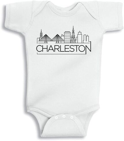 Skyline Charleston South Carolina Baby Bodysuit in Saudi Arabia