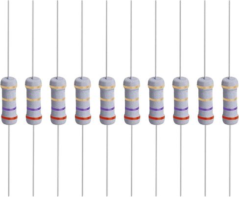 YOKIVE 50 Pcs Metal Oxide Film Resistors, Axis Lead Resistor, Keep Normal Circuit Operation, Great for Electric Power Equipment (Grey, 1W, 390 Ohm) in Saudi Arabia