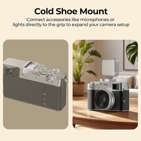 FREEWELL Thumb Grip for Fuji X100VI with Cold Shoe Mount (Silver) in Saudi Arabia