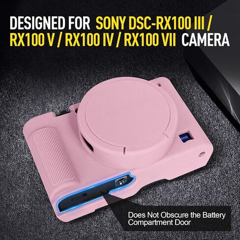 Easy Hood RX100 Case, Silicone Camera Case Lightweight Soft Carrying Cover with Removable Lens Cover for Sony DSC-RX100 III / RX100 V / RX100 IV / RX100 VII DSLR Camera (Brown) in Kuwait