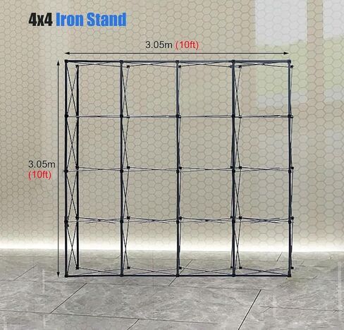 Outdoor Pop Up Backdrop Booth Stand, Collapsible Fabric Banner Display Stands Iron Frame, Trade Show/Advertising Poster/Business Displays Shelf in Kuwait