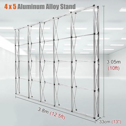 Portable Pop up Banner Stand Aluminum Alloy, Frame Booth Display Background, Birthday Party/Opening Tension Fabric Backdrop Stand in Kuwait