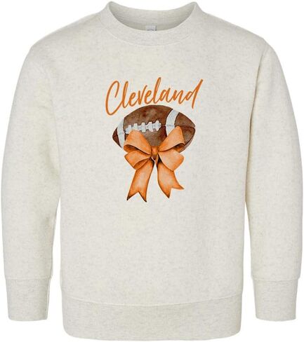 Girly Cleveland Football Kids Sweatshirt Toddler in Saudi Arabia