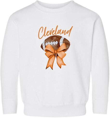 Girly Cleveland Football Kids Sweatshirt Toddler in Saudi Arabia