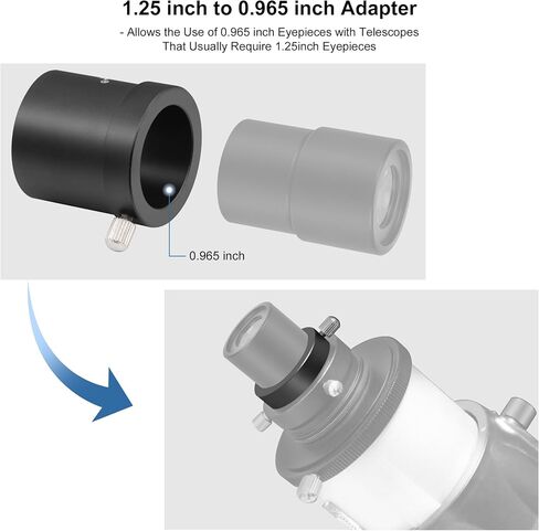 Alstar 1.25 inch Astrophotography Flip Mirror - Bundle with - 1.25 inch to 0.965 inch Adapter in Saudi Arabia