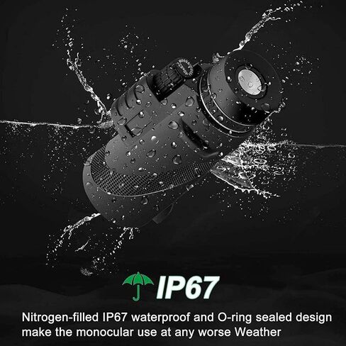 Monocular Telescope for Adults 10x42 Day and Night Vision Bifocal HD Optical Zoom Monocular Waterproof Ultra-Transparent for Outdoor Seeing in Saudi Arabia