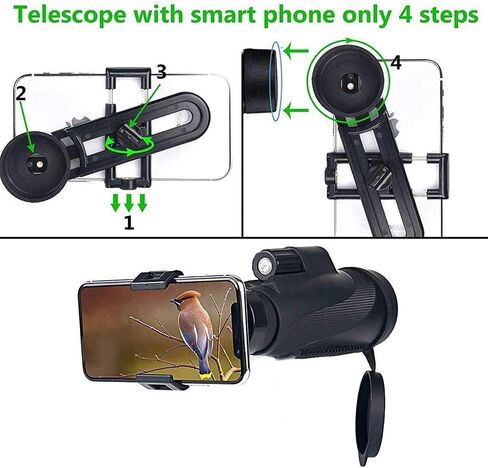 Monocular Telescope for Adults 10x42 Day and Night Vision Bifocal HD Optical Zoom Monocular Waterproof Ultra-Transparent for Outdoor Seeing in Saudi Arabia