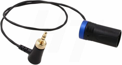 Audio Cable Locking 3.5mm XLR 3 Pin for Sennheiser G4 Sony UWP Wireless Receiver to Sony FX9 Camera Sound Devices Mixer, Low-Profile Right Angle 20" Blue in Saudi Arabia