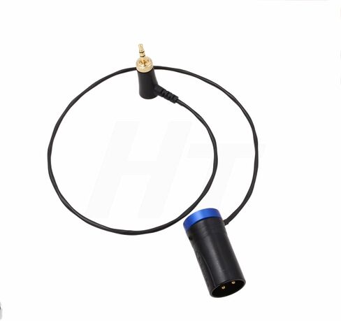 Audio Cable Locking 3.5mm XLR 3 Pin for Sennheiser G4 Sony UWP Wireless Receiver to Sony FX9 Camera Sound Devices Mixer, Low-Profile Right Angle 20" Blue in Saudi Arabia