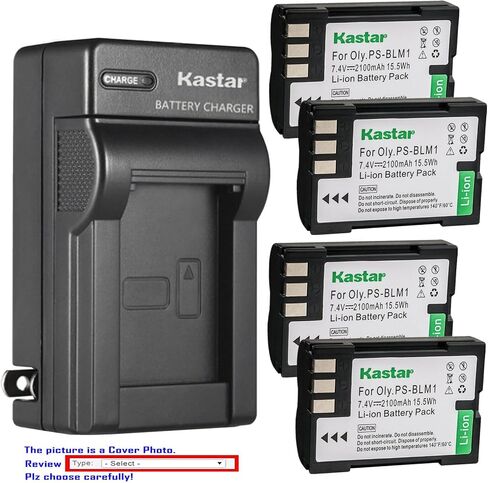 Kastar BLM-1 AC Wall Battery Charger Replacement for Olympus BLM-1 BLM-1S, BLM-01 BLM01, PS-BLM1, BCM-2 Battery, Olympus HLD-2 HLD-4 Battery Grip, Olympus C-5060, C-7070, E-3, E-30, E-300 in Saudi Arabia