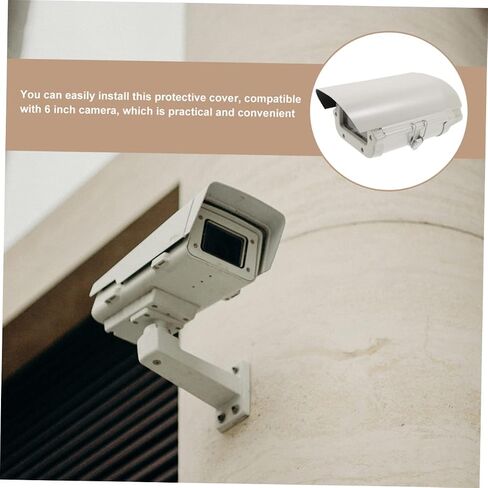 Mikikit Outdoor Security Camera Cover Heavy Duty Weatherproof Aluminum Alloy Protective Shield with Viewing Window for Monitor Cameras in Saudi Arabia