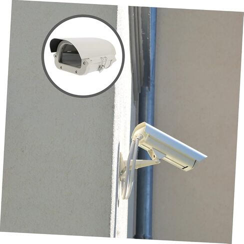 Mikikit Outdoor Security Camera Cover Heavy Duty Weatherproof Aluminum Alloy Protective Shield with Viewing Window for Monitor Cameras in Saudi Arabia