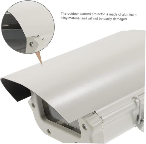 Mikikit Outdoor Security Camera Cover Heavy Duty Weatherproof Aluminum Alloy Protective Shield with Viewing Window for Monitor Cameras in Saudi Arabia