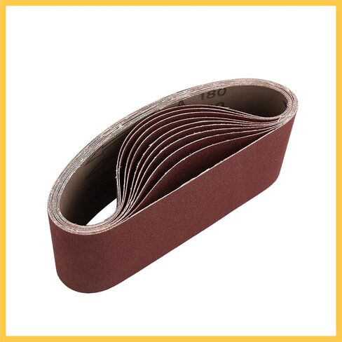 3 x 18 Inch Sanding Belts 180 Grit Aluminum Oxide Sanding Belt Sandpaper for Portable Belt Sander 10 Pcs Auto Replacement Parts in Saudi Arabia