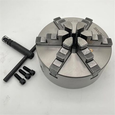 6 Jaw Lathe Chuck 200mm نوع المركز الذاتي K13-200 مخرطة معدنية يدوي تشاك in Saudi Arabia