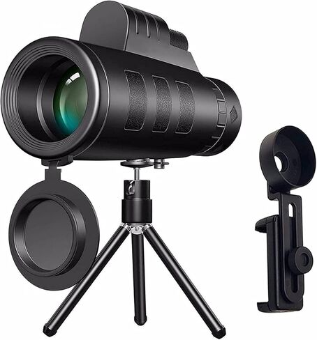 تلسكوب أحادي HD 40 × 60 تلسكوب أحادي اللون أحادي العين مع لعبة محول الهواتف الذكية Tripod Bird Game Game Ball Ball in Saudi Arabia