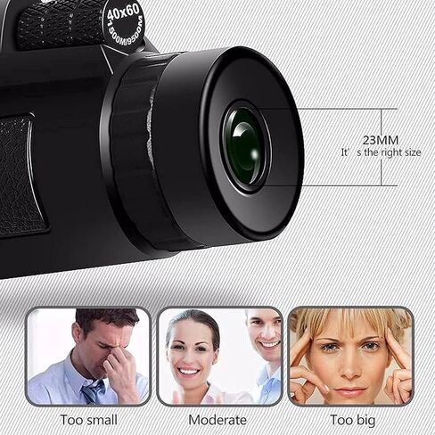 تلسكوب أحادي HD 40 × 60 تلسكوب أحادي اللون أحادي العين مع لعبة محول الهواتف الذكية Tripod Bird Game Game Ball Ball in Saudi Arabia