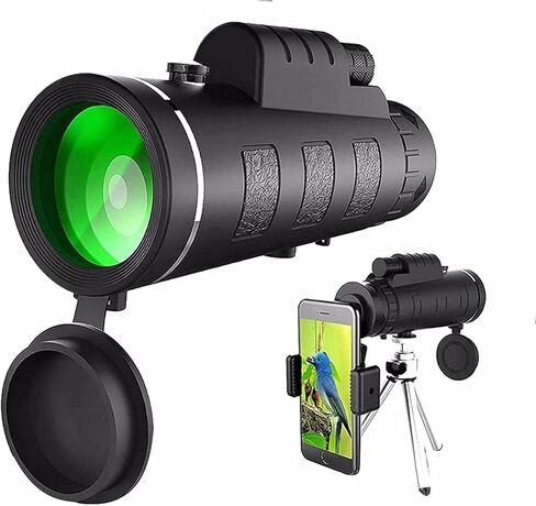 تلسكوب أحادي HD 40 × 60 تلسكوب أحادي اللون أحادي العين مع لعبة محول الهواتف الذكية Tripod Bird Game Game Ball Ball in Saudi Arabia