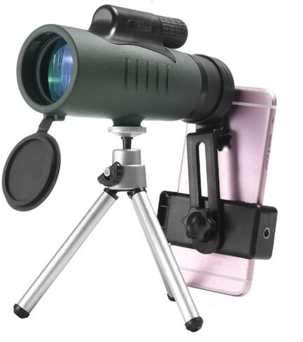 10 × 42 تلسكوب أحادي الطاقة عالي الطاقة وحيد مع الرؤية الليلية المحمولة BAK4 PRISM FMC Monocular مع محول الهواتف الذكية وترايبود لمشاهدة الطيور الحفلات الموسيقية المسرحية in Saudi Arabia
