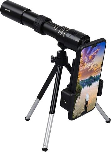 4K 10-300x40mm Telephoto Zoom Monocular Telescope مع حامل الهواتف الذكية وترايش ترايبود in Saudi Arabia