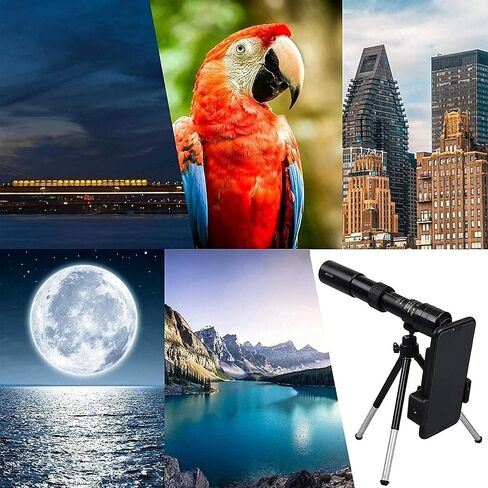 4K 10-300x40mm Telephoto Zoom Monocular Telescope مع حامل الهواتف الذكية وترايش ترايبود in Saudi Arabia
