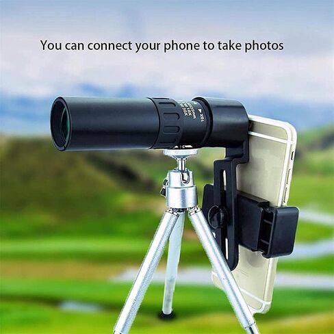 4K 10-300x40mm Telephoto Zoom Monocular Telescope مع حامل الهواتف الذكية وترايش ترايبود in Saudi Arabia