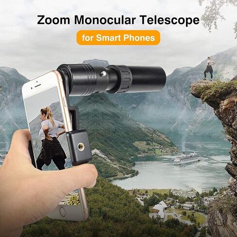 High Power Telescope Monocular 10-30X25 Zoom Monocular Binoculars with Smartphone Clip & Tripod for Birdwatching Camping Seeing in Saudi Arabia