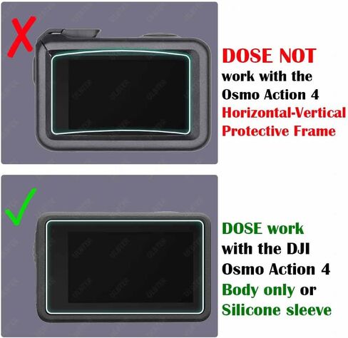 Screen Protector for DJI OSMO Action 4 Camera, 0.3mm 9H Hardness Tempered Glass Protector, Anti-Scrach Anti-Fingerprint Anti-Bubble [3 Pieces] in Saudi Arabia