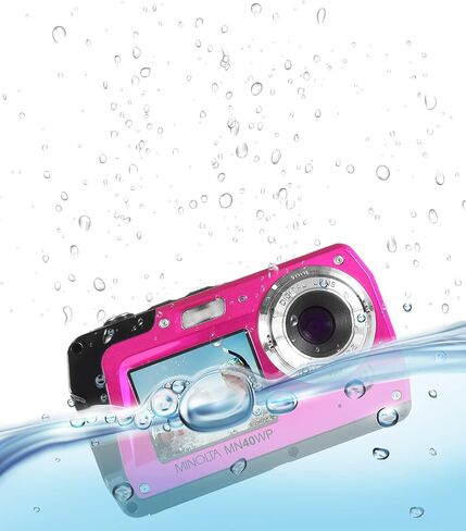 Minolta 48 ميجابكسل شاشة مزدوجة الكاميرا الرقمية المقاومة للماء MN40WP (متجدد) in Kuwait