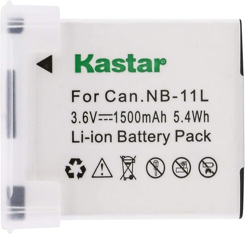 بطارية استبدال Kastar لـ Canon NB-11L & PowerShot A3400 IS ، A3500 IS ، A4000 IS ، ELPH 110 HS ، ELPH 115 HS ، ELPH 130 HS ، ELPH 135 IS ، ELPH 170 IS ، ELPH 340 HS ، ELPH 350 HS ، SX400 IS ، SX41 in Saudi Arabia