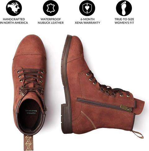 Xena Workwear Spice EH Steel Toe Women's Combat Work Boots, Slip Resistant, ASTM F2413 Certified, OSHA Compliant, Electrical Hazard EH in Saudi Arabia