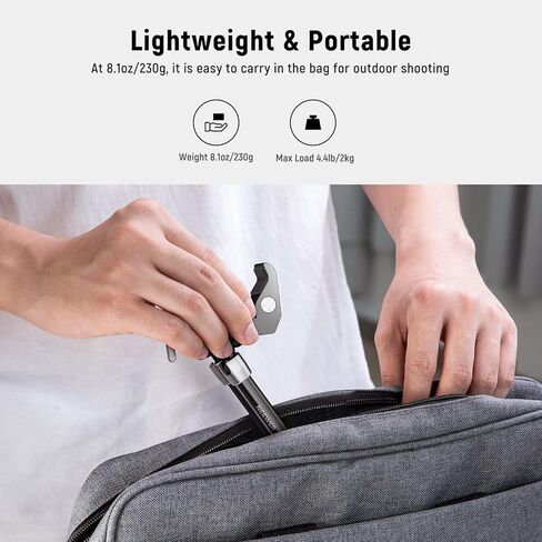NEEWER 9.8"/25cm Magic Arm with Super Clamp & Cleaning Cloth, 1/4" & 3/8" Threads for Flash/LED Light/Microphone/DSLR Camera Monitor Compatible with SmallRig Camera Cage, Max Load: 4.4lb/2kg, ST25C in Saudi Arabia