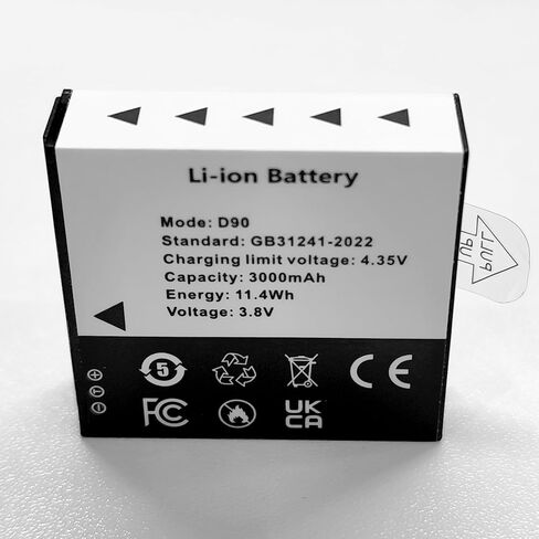 بطارية Banflower D90 قابلة للشحن 3.8V 3000MAH كاميرا مناسبة مع الحماية الحالية in Kuwait