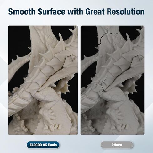 راتينج الطابعة ثلاثية الأبعاد القياسية المُحدثة من ELEGOO، راتنج المعالجة بالأشعة فوق البنفسجية 405 نانومتر 2.0 لطباعة LCD/DLP ثلاثية الأبعاد، رمادي 1000 جرام in Kuwait