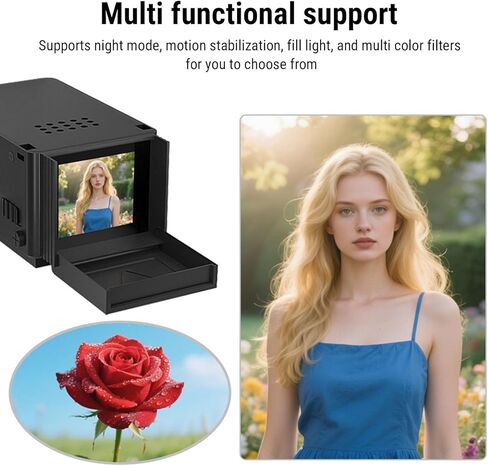 Tangxi Mini Vintage Digital Camera ، Portable TLR Point و Shoot Retro Camera ، صور 12 ميجابكسل ومقاطع فيديو 1080p FHD ، ضبط تلقائي للصورة ، فلاش LED ، للمبتدئين المراهقين البالغين in Saudi Arabia
