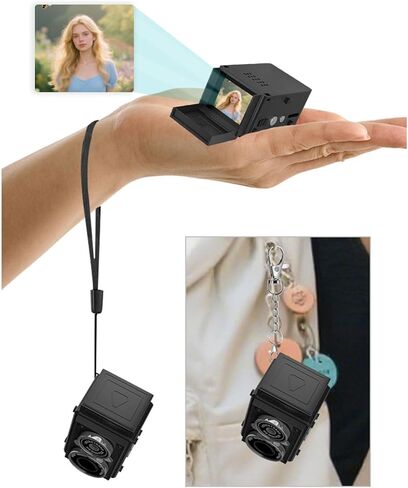 Tangxi Mini Vintage Digital Camera ، Portable TLR Point و Shoot Retro Camera ، صور 12 ميجابكسل ومقاطع فيديو 1080p FHD ، ضبط تلقائي للصورة ، فلاش LED ، للمبتدئين المراهقين البالغين in Saudi Arabia