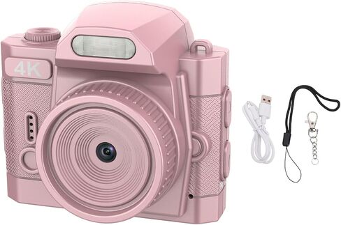 ASIXXSIX Mini Keychain Camera ، 64MP 4K ULTRA HD CAMERATION CHEAAIN ، 78 ° HADE LENS 19 تأثيرات مرشح 1.54 بوصة عالي الدقة عرض بطارية طويلة الوزن الخفيف الوزن الدقيق (أسود) in Kuwait