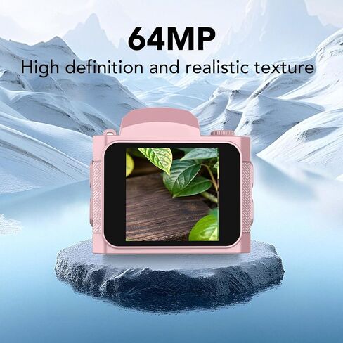 ASIXXSIX Mini Keychain Camera ، 64MP 4K ULTRA HD CAMERATION CHEAAIN ، 78 ° HADE LENS 19 تأثيرات مرشح 1.54 بوصة عالي الدقة عرض بطارية طويلة الوزن الخفيف الوزن الدقيق (أسود) in Kuwait