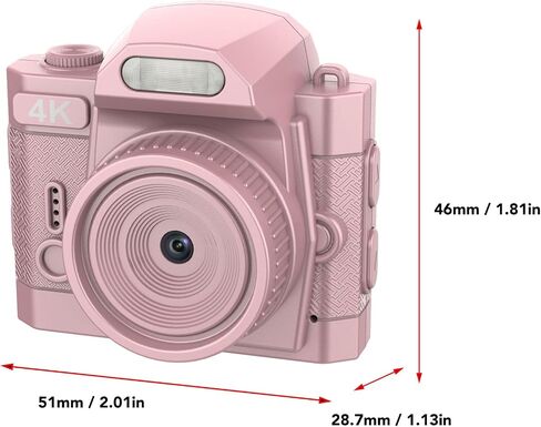 ASIXXSIX Mini Keychain Camera ، 64MP 4K ULTRA HD CAMERATION CHEAAIN ، 78 ° HADE LENS 19 تأثيرات مرشح 1.54 بوصة عالي الدقة عرض بطارية طويلة الوزن الخفيف الوزن الدقيق (أسود) in Kuwait
