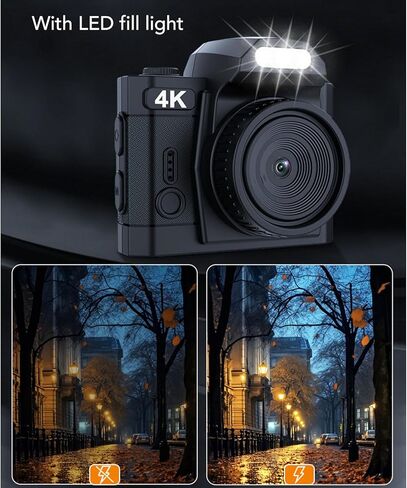 ASIXXSIX Mini Keychain Camera ، 64MP 4K ULTRA HD CAMERATION CHEAAIN ، 78 ° HADE LENS 19 تأثيرات مرشح 1.54 بوصة عالي الدقة عرض بطارية طويلة الوزن الخفيف الوزن الدقيق (أسود) in Kuwait