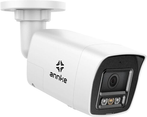 Annke 4K Ultra HD Poe Security Camera System ، Surpport في اتجاهين ، الكشف عن الإنسان والمركبات ، الرؤية الليلية المزدوجة الذكية ، إنذار فلاش وصوت ، عدسة 4 مم ، مقاوم للماء IP67 ، بناء في بطاقة SD 512GB SD in Kuwait