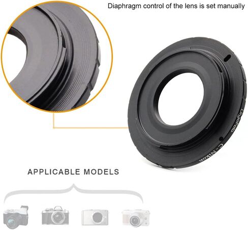 حلقة محول العدسة C-Nik F للعدسات C Mount و Nikon F AI Mount Camera D4S D3X D3X D800 D700 D7100 D5000 Metal Lens Adapter Ring Ring Must in Kuwait