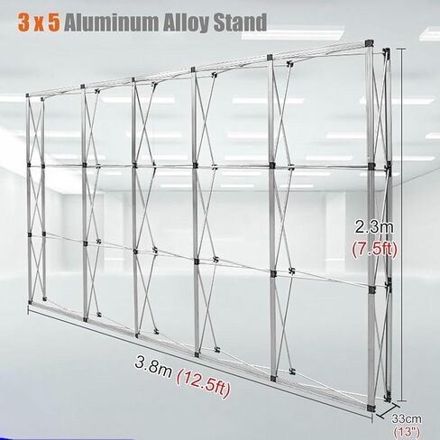 Aluminum Tension Fabric Display Backdrop Frame, Folding Pop Up Banner Display Stand for Conference / Event / Store, Trade Show Booth Holder in Kuwait