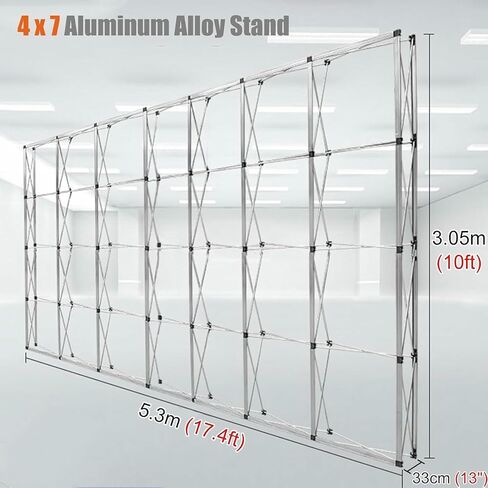 Aluminum Tension Fabric Display Backdrop Frame, Folding Pop Up Banner Display Stand for Conference / Event / Store, Trade Show Booth Holder in Kuwait