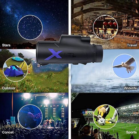 أحدث 12x50 تلسكوب أحادي HD Zoom Monocular أحادي مع حامل الهواتف الذكية و Tripod BAK4 PRISM لمشاهدة الطيور المشي لمسافات طويلة. in Saudi Arabia