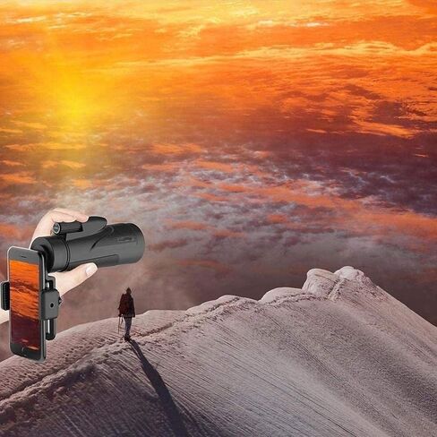 12X50 Monocular Telescope High Power Waterproof Monocular Telescope with Smartphone Adapter Tripod Holder BAK4 Prism Monocular for Adults Kids Bird Watching Hiking Camping in Saudi Arabia