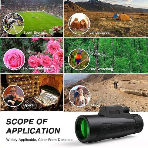 Telescope 12x50 عالي الطاقة أحاديات متوسطة الحجم مع حامل الجيب ومقاوم للماء ترايبود للهاتف الذكي Clear Bak4 لمشاهدة الطيور لمباراة التلسكوب أحادي اللون in Saudi Arabia
