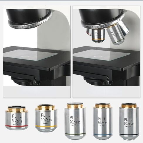 Microscope Accessories Kit 2.5X - 100X Long Working Distance Metallographic Biological Microscope Microscope Slides (Color : 40X) in Saudi Arabia