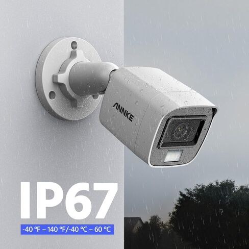 Annke 4 Pack Add-on 3K Super HD Smart Dual Dual Light Light Vision Security Camera ، 4-in-1 CCTV كاميرا مراقبة مع ميكروفون مدمج ، IP67 مقاومة للطقس للاستخدام الداخلي في الهواء الطلق ، التثبيت السهل in Kuwait